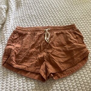 Billabong Burnt Orange Shorts with Elastic Waistband
